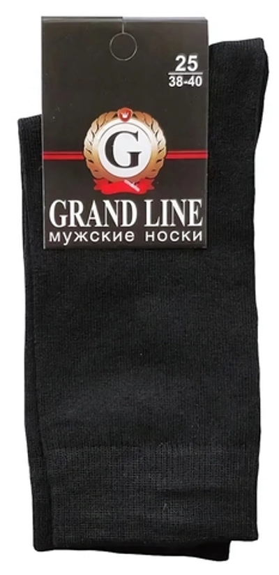 Носки мужские GRAND LINE (М-130), чёрный, р. 29