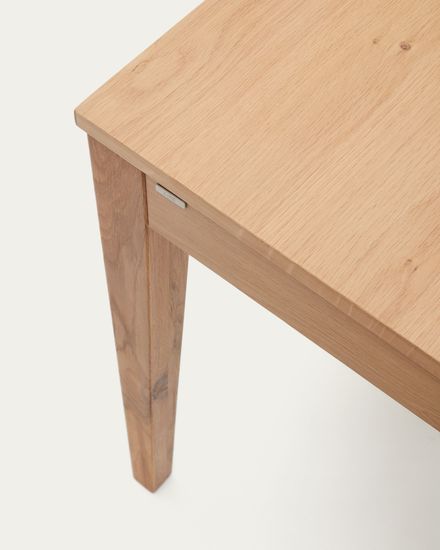 Yain Раздвижной стол из дубового шпона и массива дуба 120 (180) x 80 см La Forma Испания