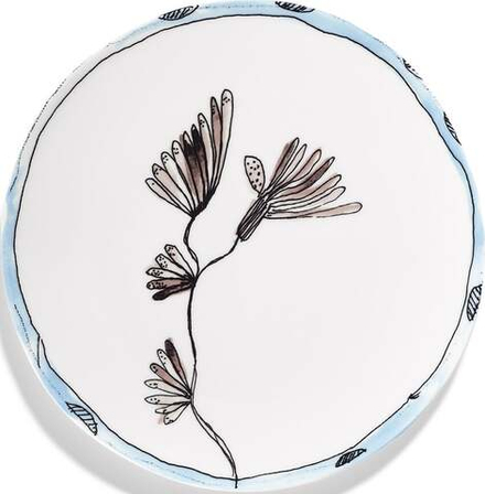 Набор обеденных тарелок serax midnight flowers, 2 предмета, костяной фарфор, синие · арт. fabr B9223104-719