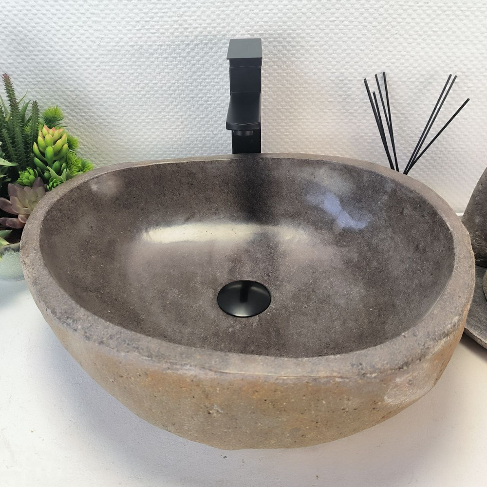 Раковина из речного камня RS-63690 (49*42*16) 0122