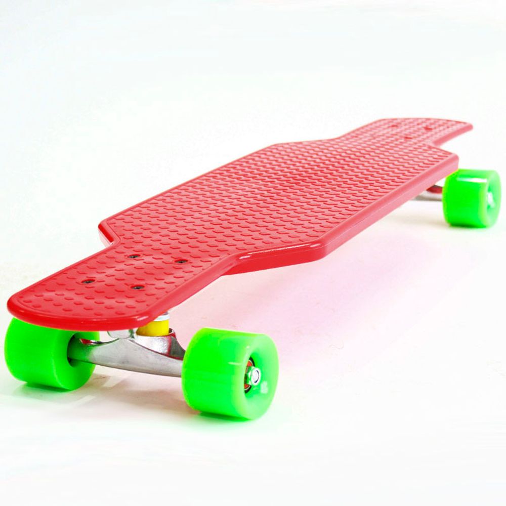 Пенни борд Hubster Cruiser 29 красный с зелеными колесами