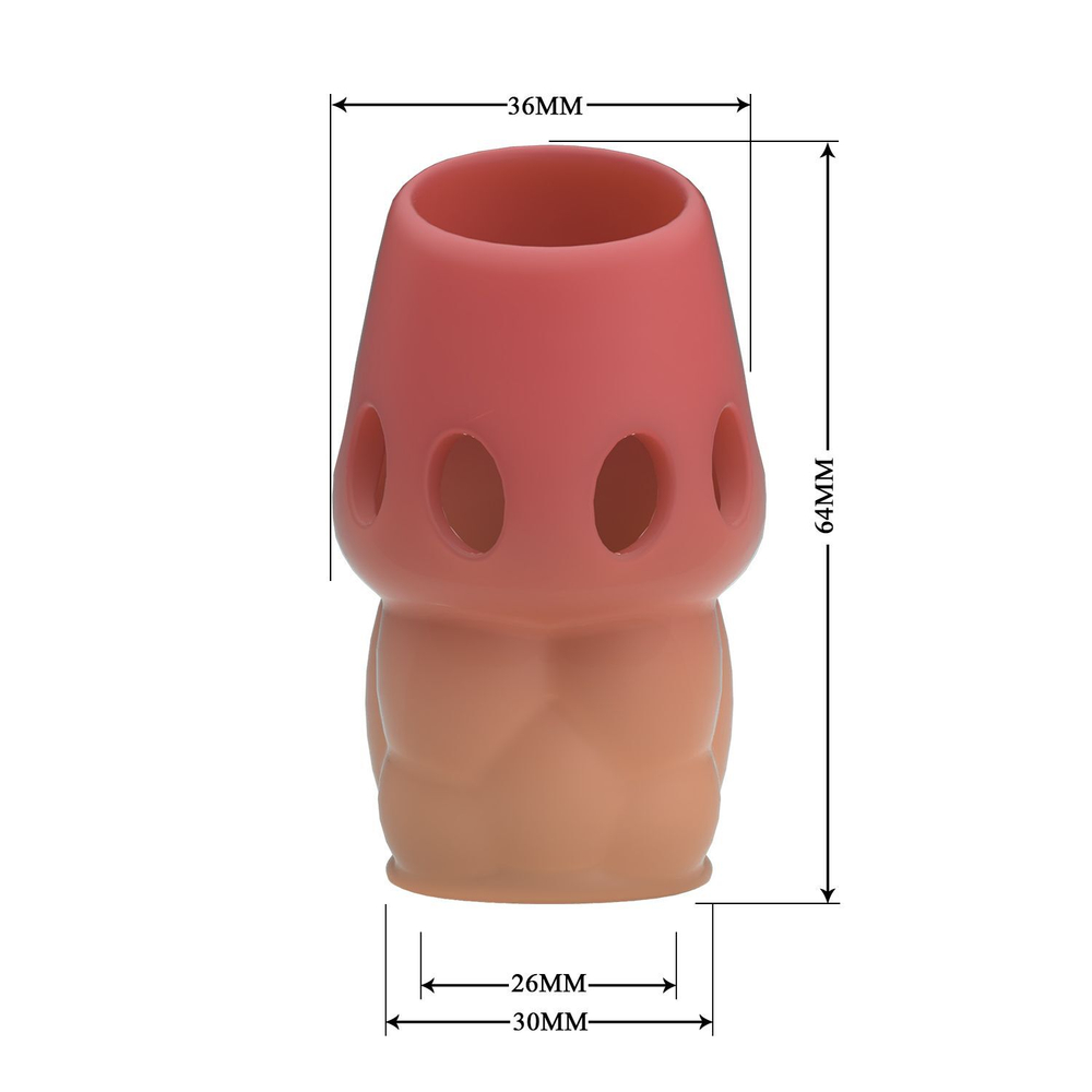 Реалистичная насадка на пенис Oscar (Цвет: телесный)