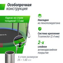 Батут UNIX Line Simple 10 ft (305 см) с внешней защитной сеткой, цветной