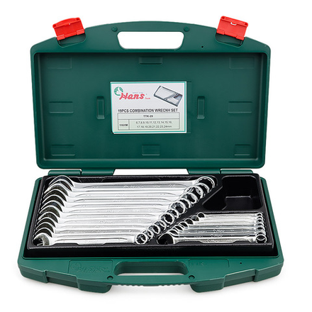 Ложемент в кейсе ключи комбинированные,19шт