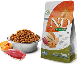 Сухой корм FARMINA N&D Pumpkin для взрослых кошек с уткой, мускусной дыней и тыквой - 0,3 кг