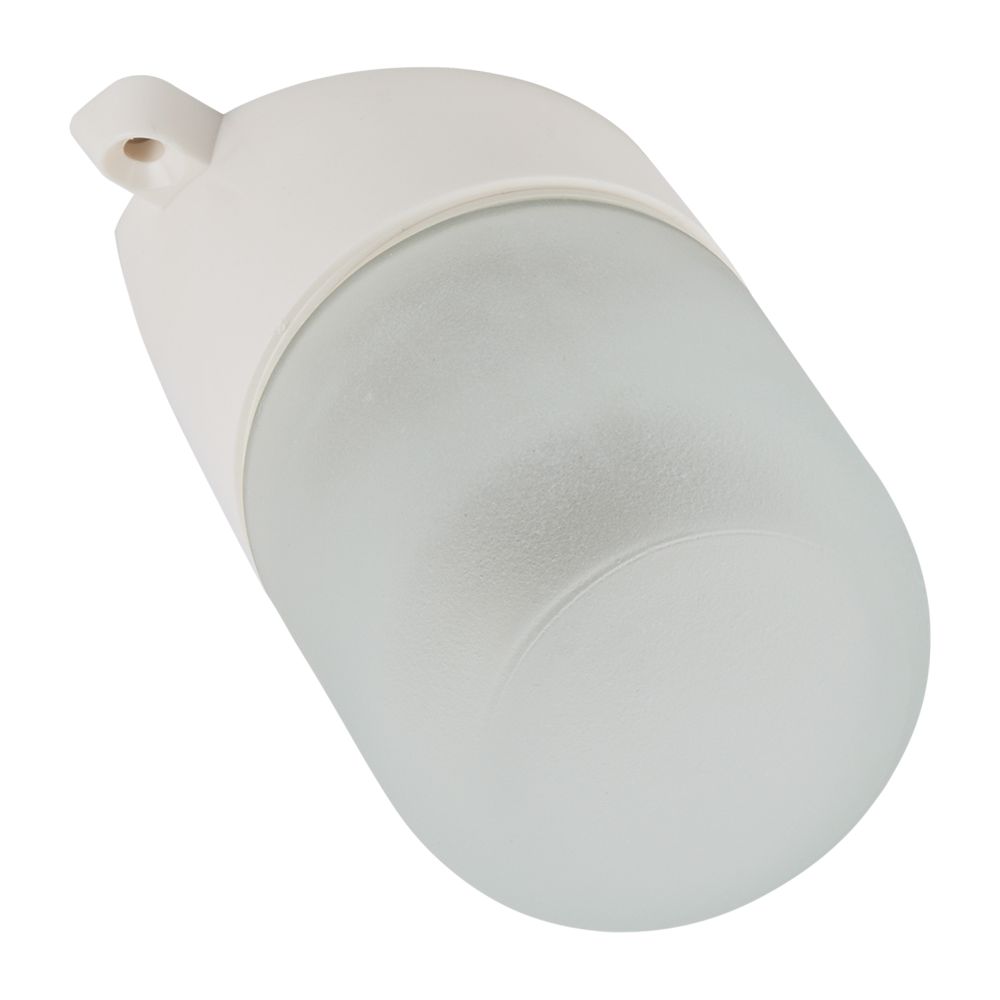 UWL-K02R 60W-E27 IP65 WHITE Светильник влагозащищенный под лампу Е27. наклонный. для бань и саун. до +125С. Цвет корпуса белый. ТМ Uniel