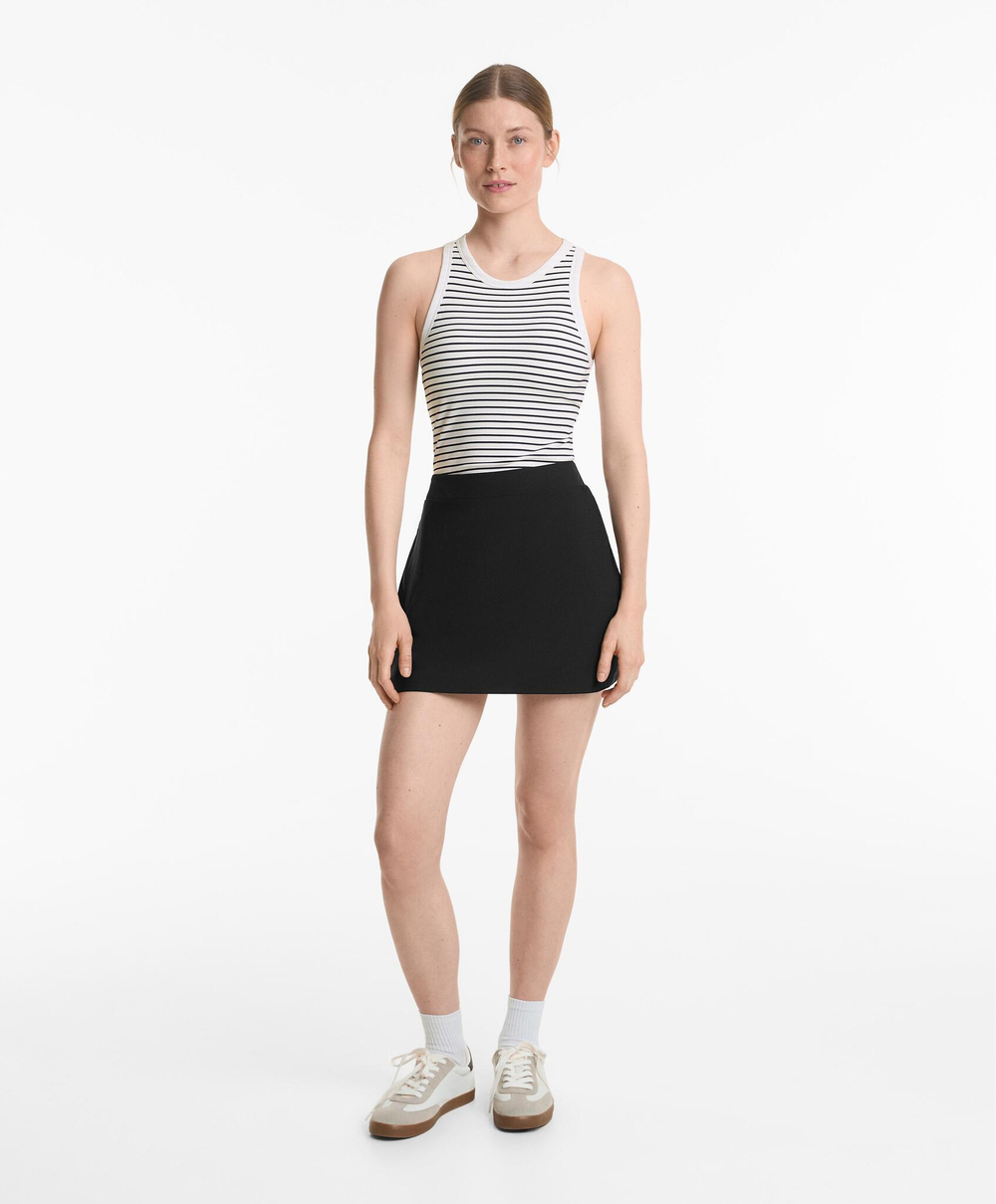 Oysho Легкая короткая юбка, черный