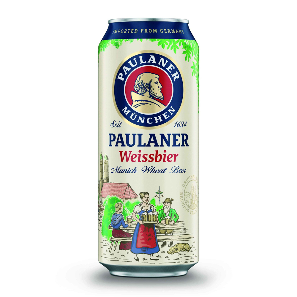 Paulaner Hefe-weissbier Naturtrub 0,5 л. в банке