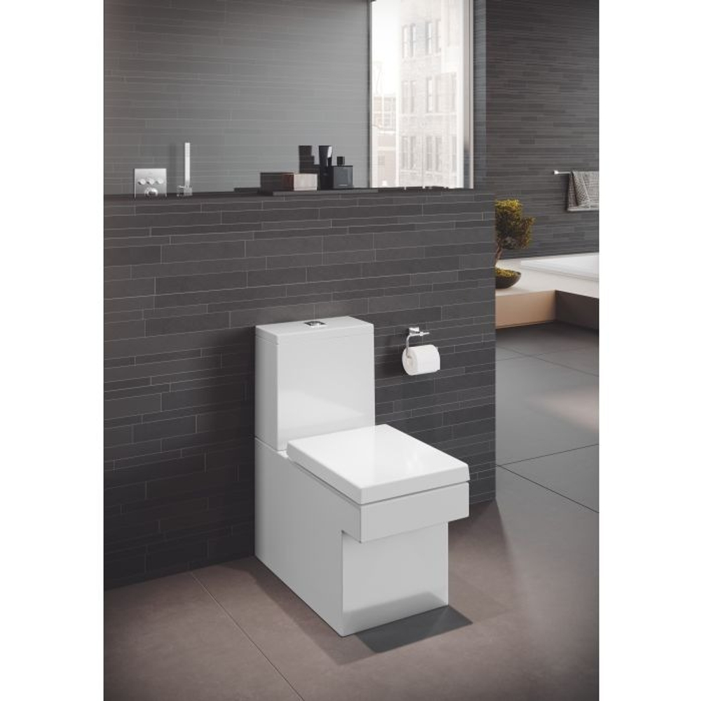 Сиденье для унитаза GROHE Cube Ceramic, быстросъемное с микролифтом, альпин-белый (39488000)