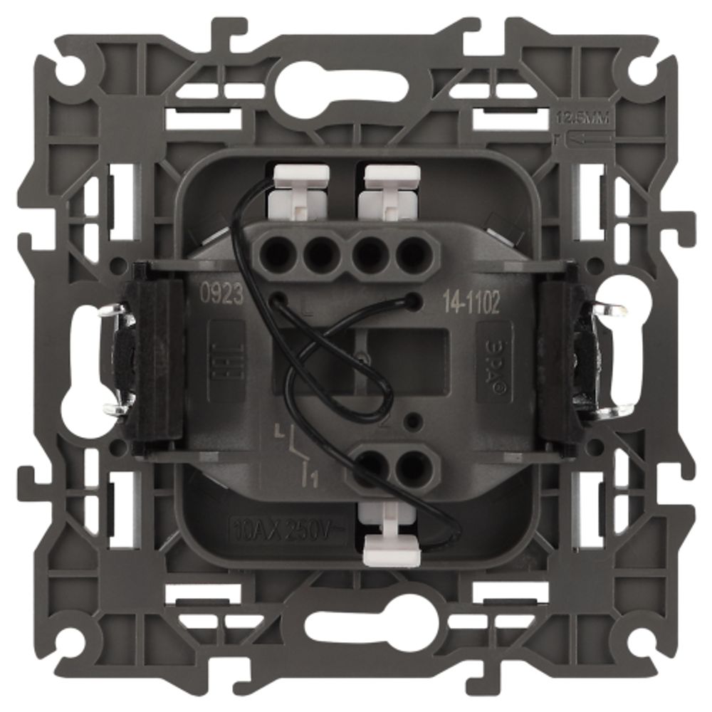 Выключатель ЭРА Elegance 14-1102-03 с подсветкой 10АХ-250В IP20 алюминий