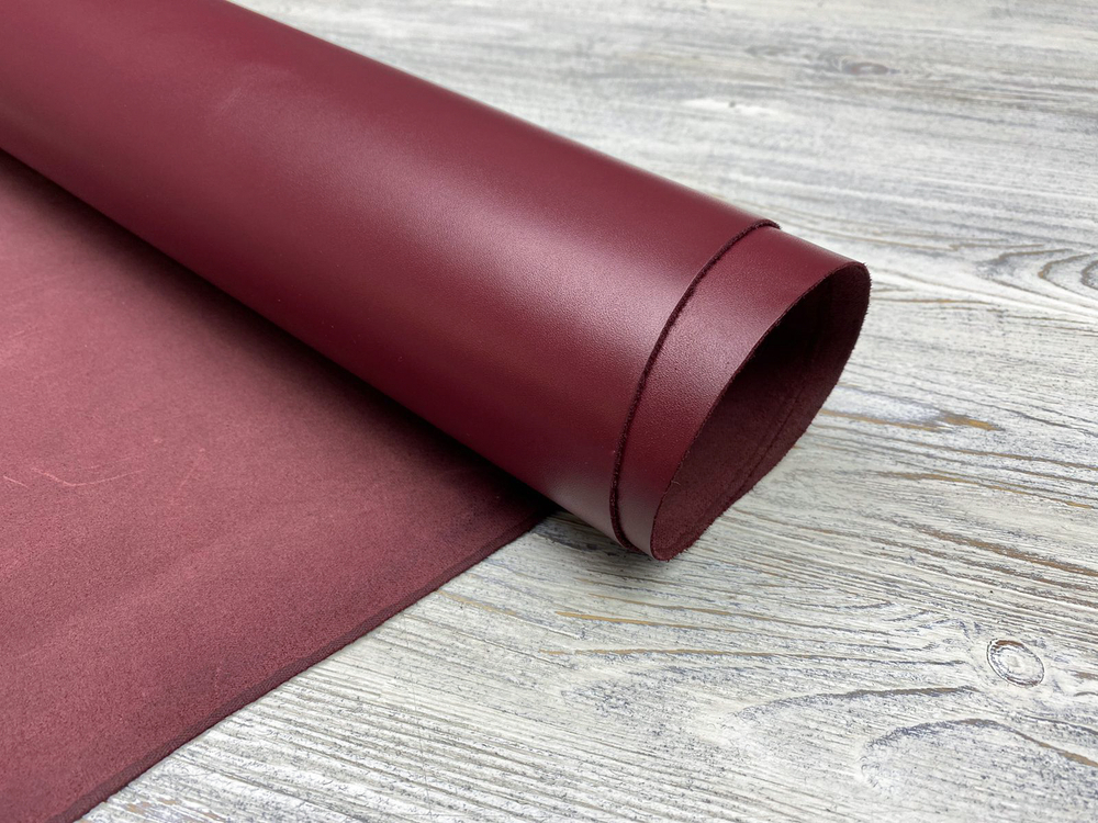 Jasper Ruby Wine (1,1-1,3 мм), цв. Бордовый, натуральная кожа