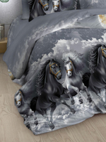 Постельное белье 2 спальное, простыня евро 218х240, поплин, 100% хлопок, наволочки 70х70