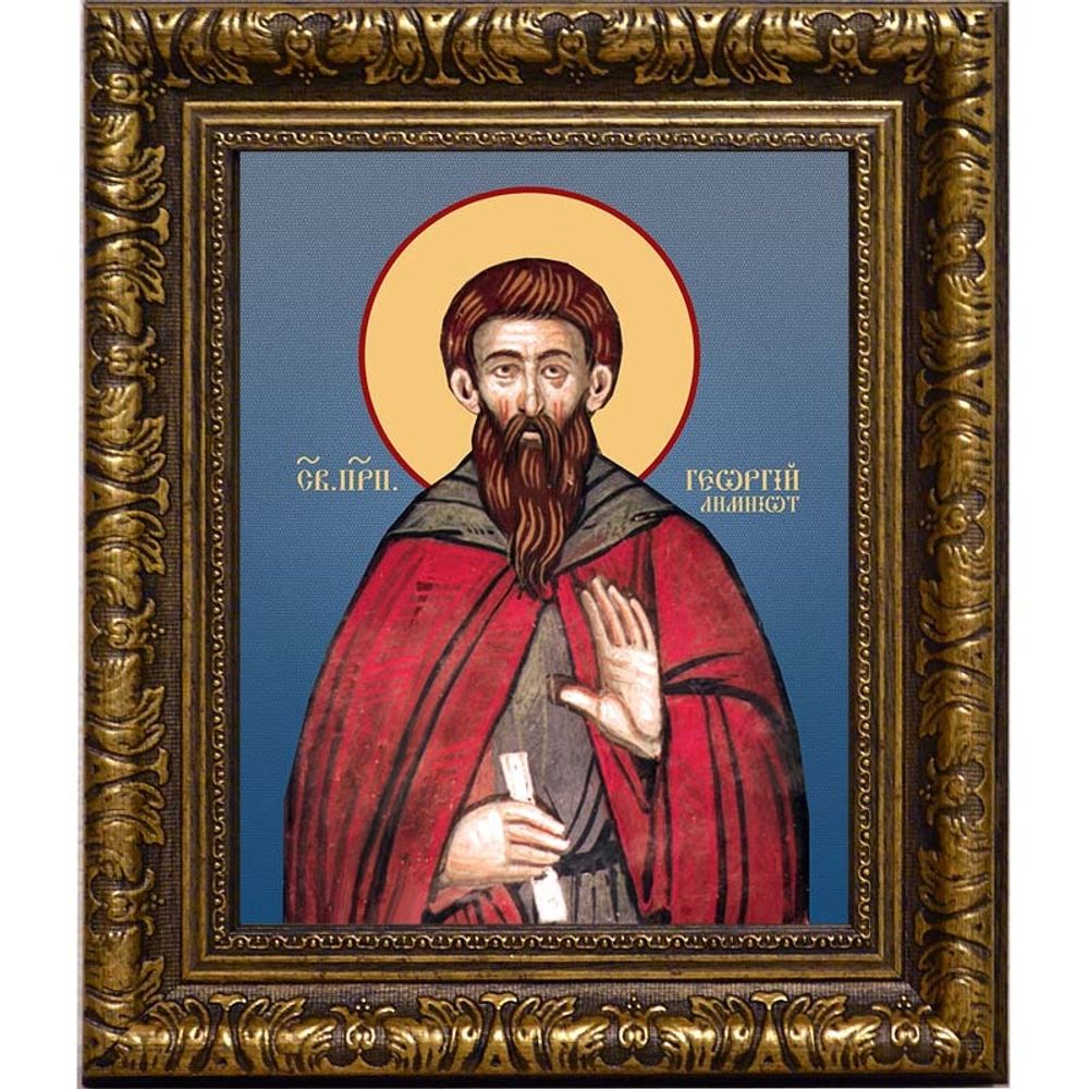 Георгий Лимниот (Озерник) Преподобный. Икона на холсте.