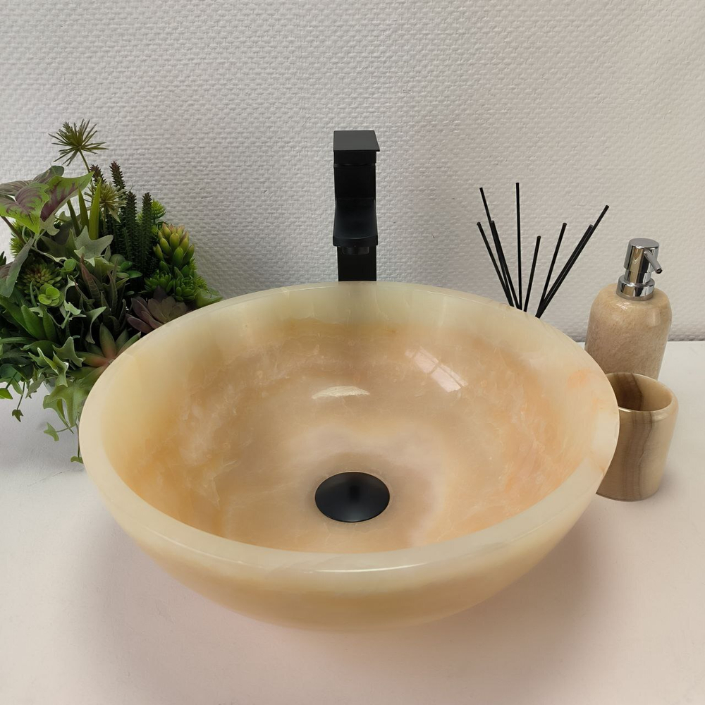 Раковина из оникса Bowl Yellow TinLip BO-62891 40*40*15 140