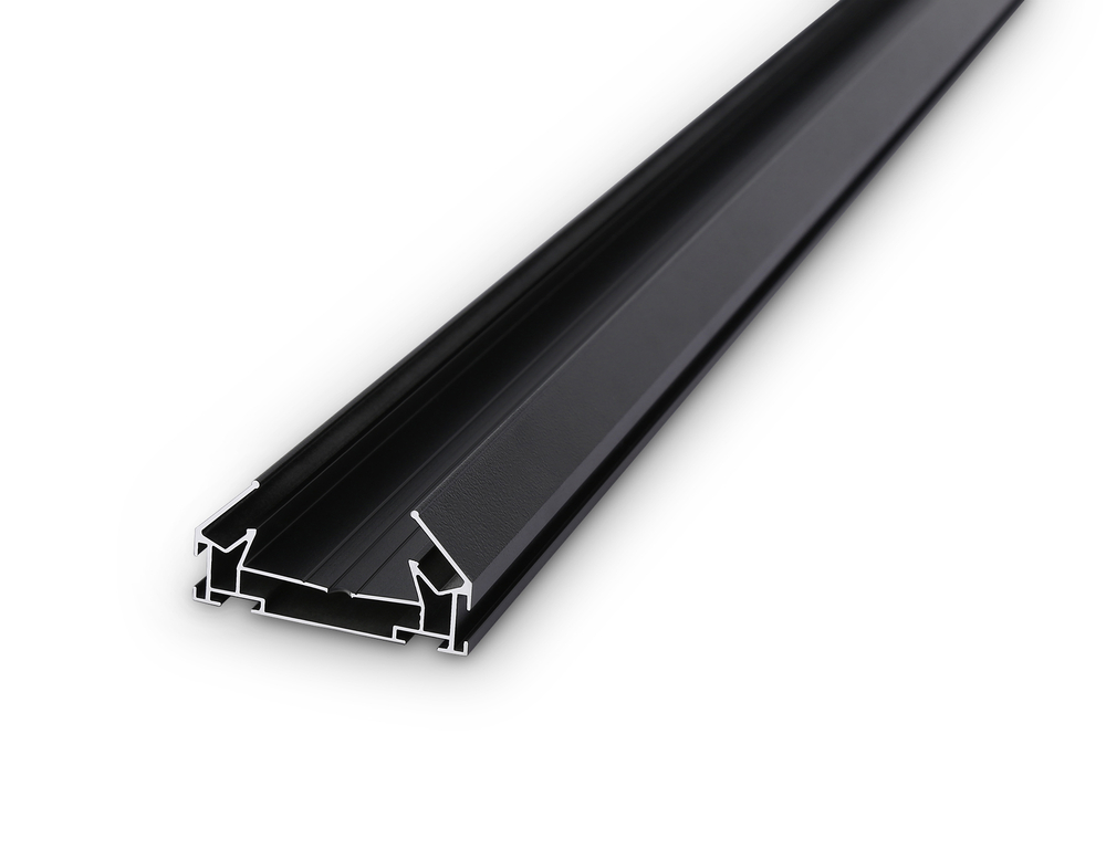 Корпус в натяжной потолок для накладного шинопровода Standard 220V GL7131 BK черный 2000*62*30 (в комплекте 2 заглушки)