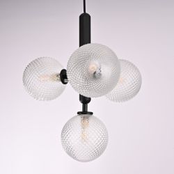 Подвесной светильник RAFFIN 4 Transparent Black