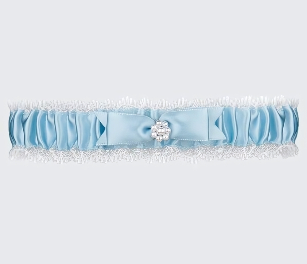 Очаровательная голубая подвязка на ногу Bristol (Размер: S-M-L) (Цвет: голубой)