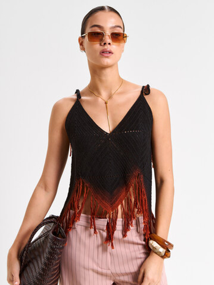 Вязаный топ с крашением dip-dye