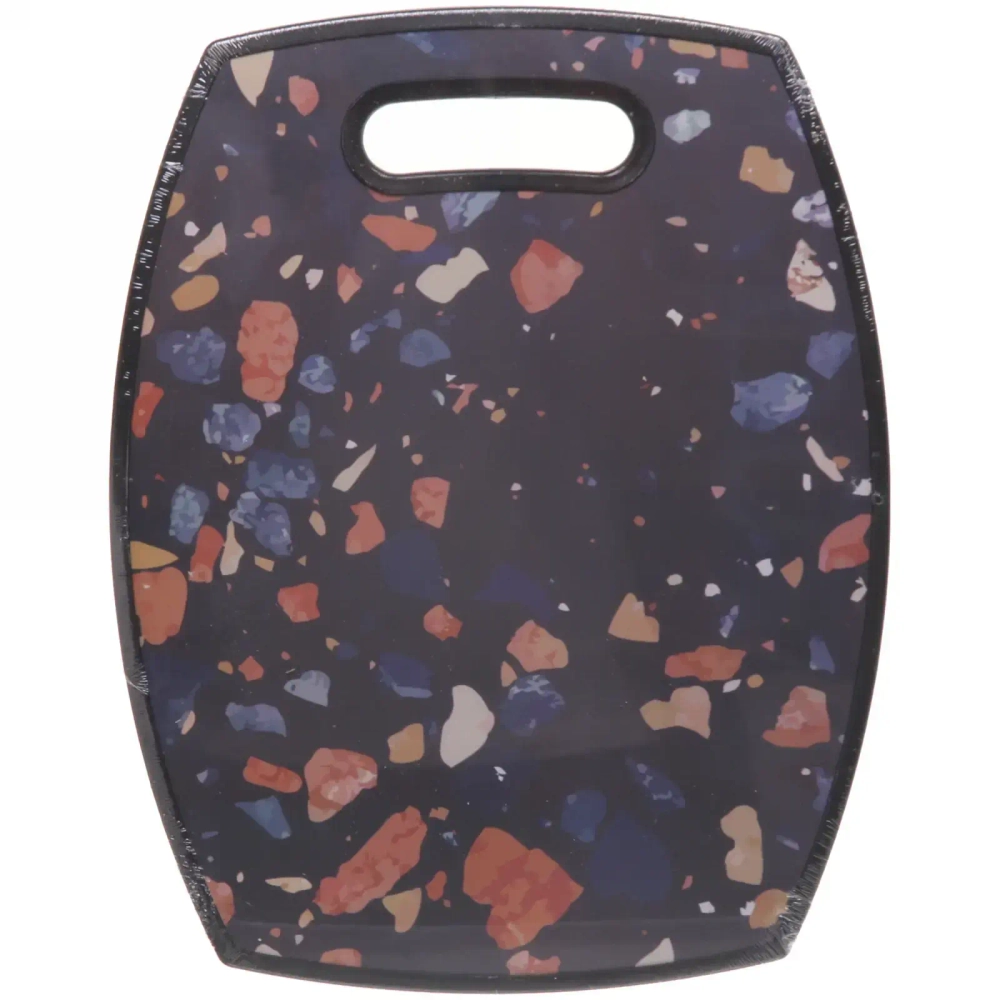 Доска разделочная пластиковая «Stone» 30*38*1см Крошка темная, Бочонок