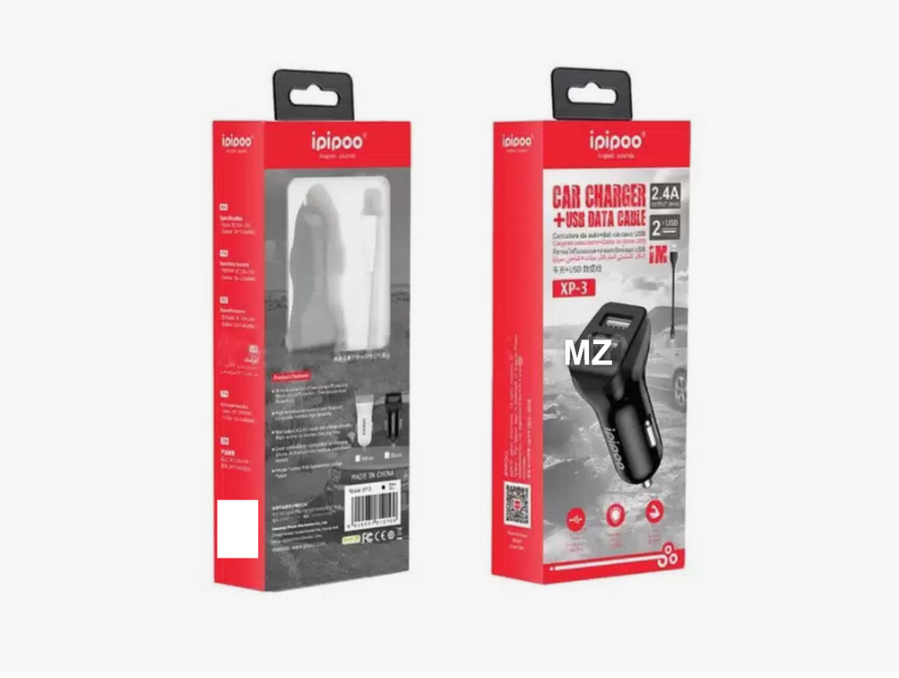 АЗУ USB-адаптер Ipipoo XP-3 (2USB /2.4A +кабель MicroUSB)