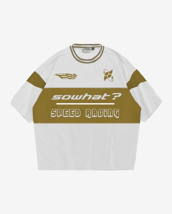 Футболка Speed Racing белая - фото 1