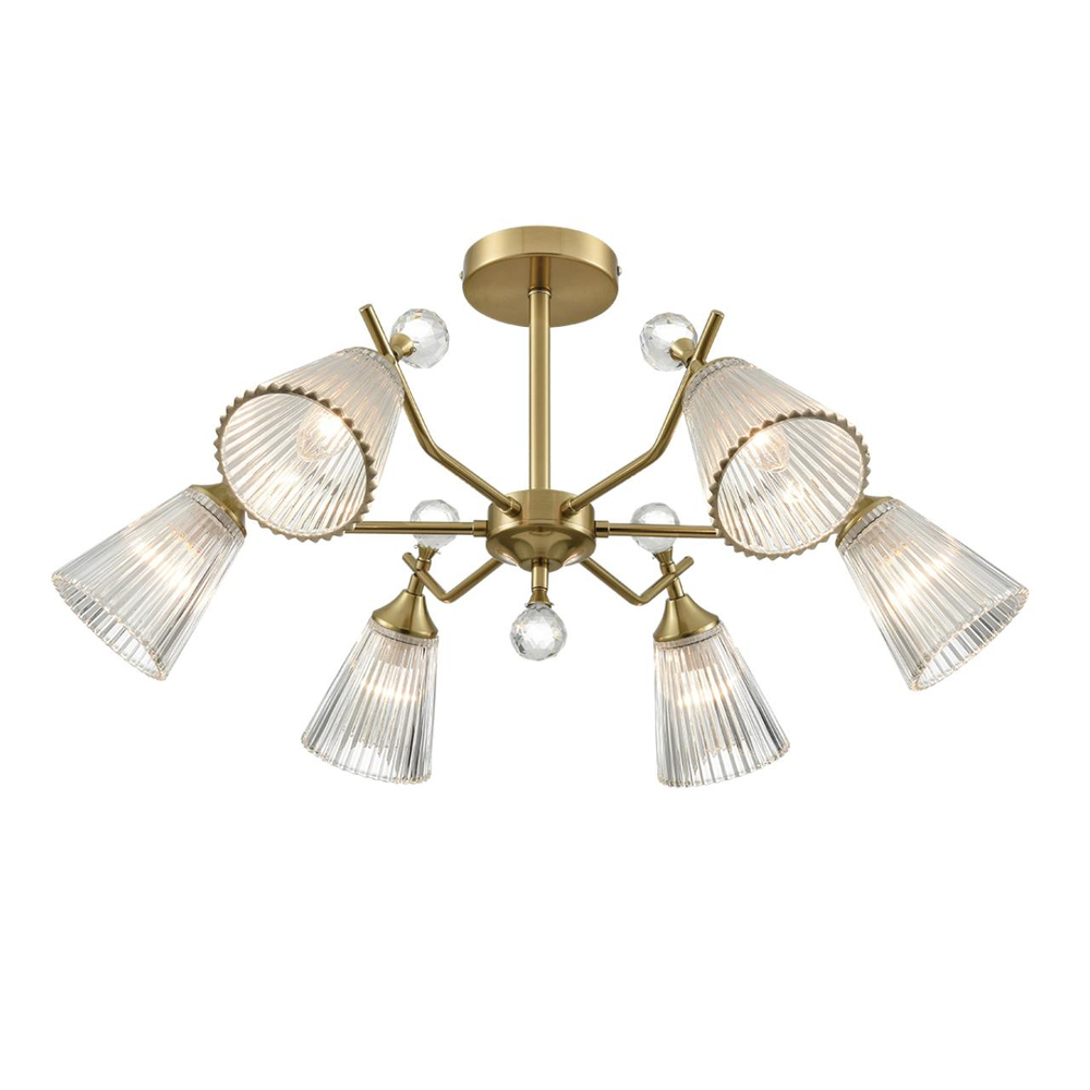 8046/6C CLASSI LN26 107 латунь/прозрачное стекло Люстра потолочная Е14 6*40W 220V AURICA