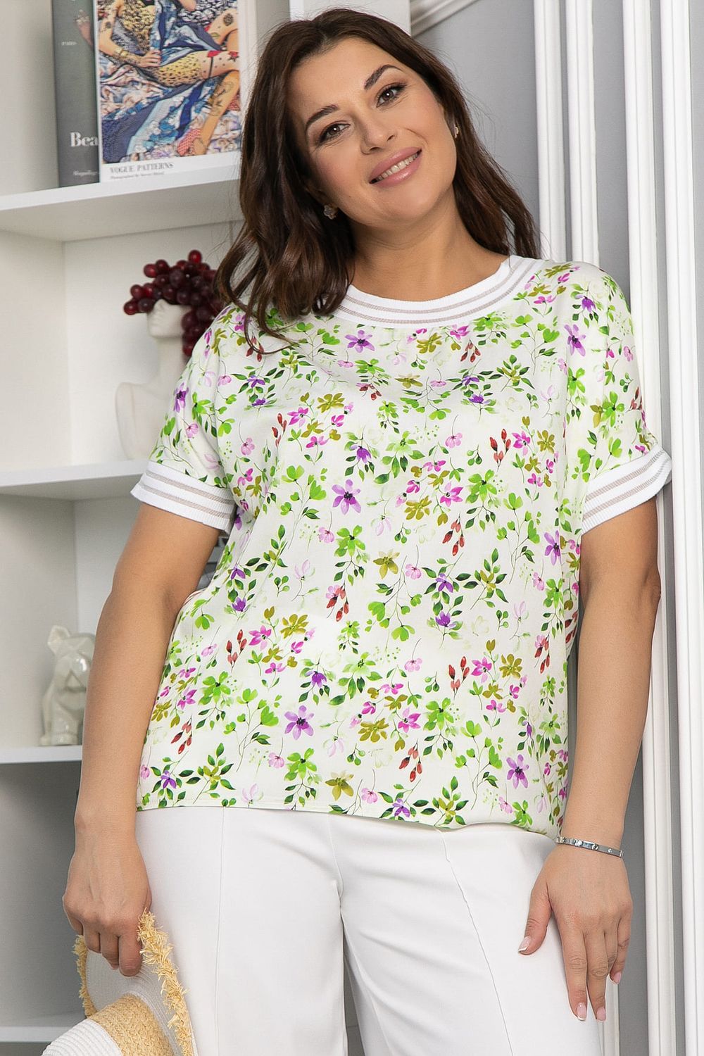 Блуза Лаванда (молочная) Б13818-1М LT Collection