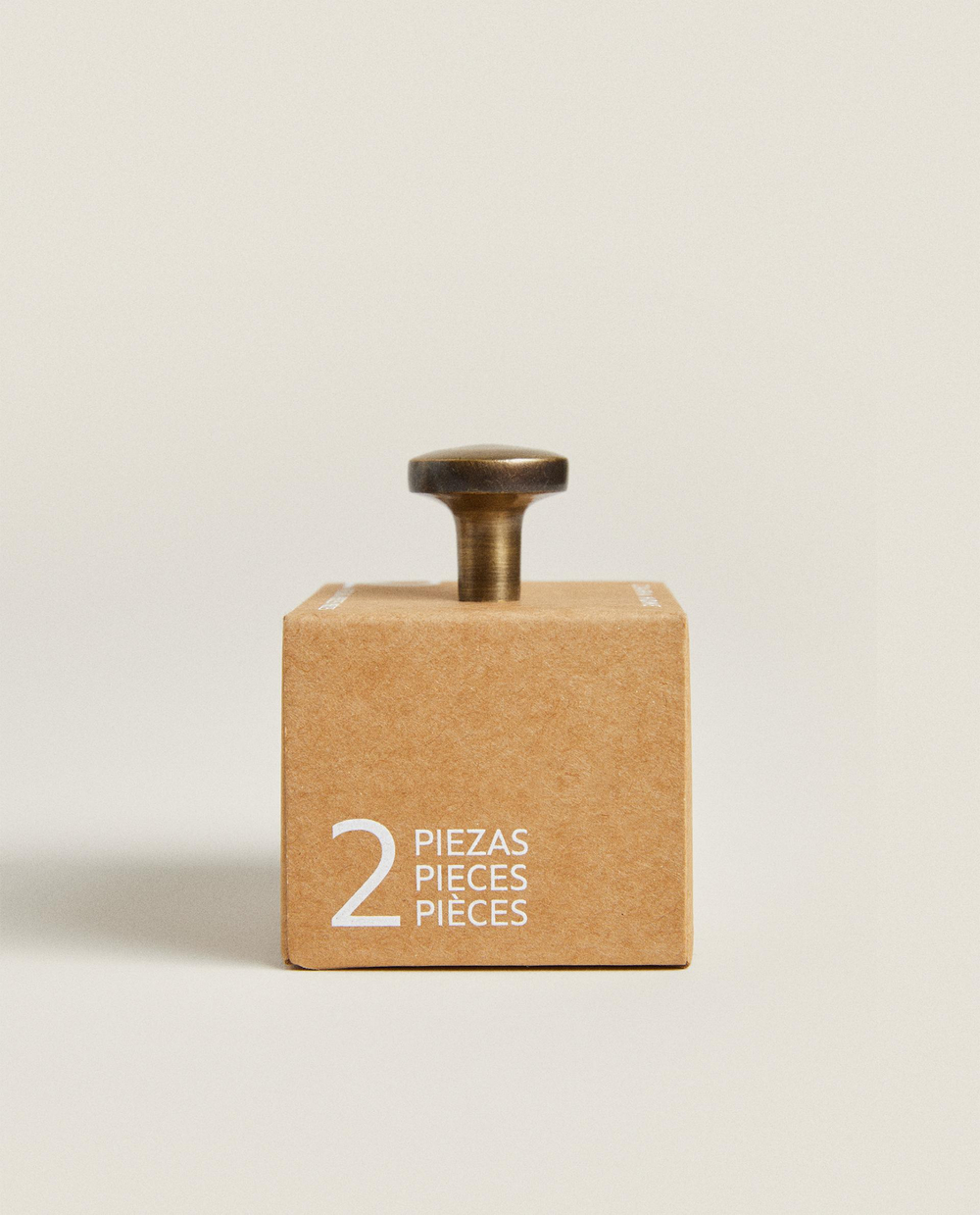 Мебельная ручка Zara Home, 2.3х2.3х2.3 см, латунь, 2 шт., 7378/555