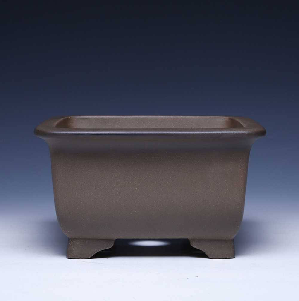 Состаренный неглазурованный горшок для бонсай высочайшего качества (исинская керамика) | 22.8*13.0