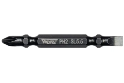 Бита PH2/SL5,5 x 65мм S3 3шт. двусторонняя намагниченная WURZ 2610-3