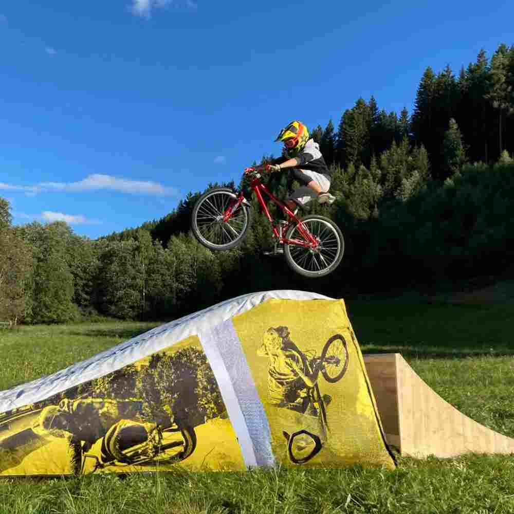 Надувная подушка «RideSlop» для байк-трюков и прыжков, 9×4×1,5 м