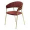Стул Drixen терракотовый велюр с золотыми ножками 