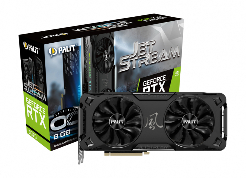 Видеокарта Palit nVidia GeForce RTX 3070 JetStream OC 8Gb (NE63070T19P2-1040J)