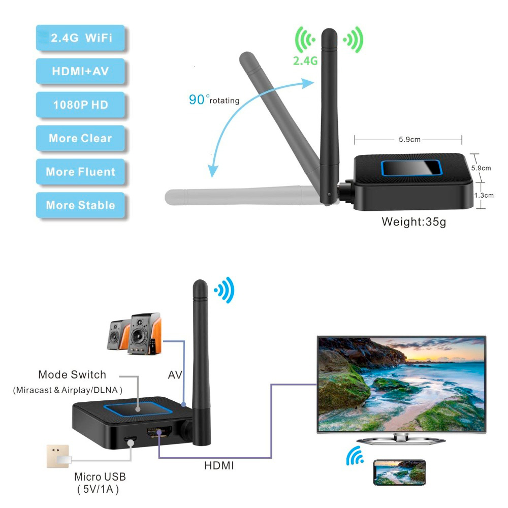 Тюнер для связи ТВ с устройствами Android/IOS Орбита OT-DVB09