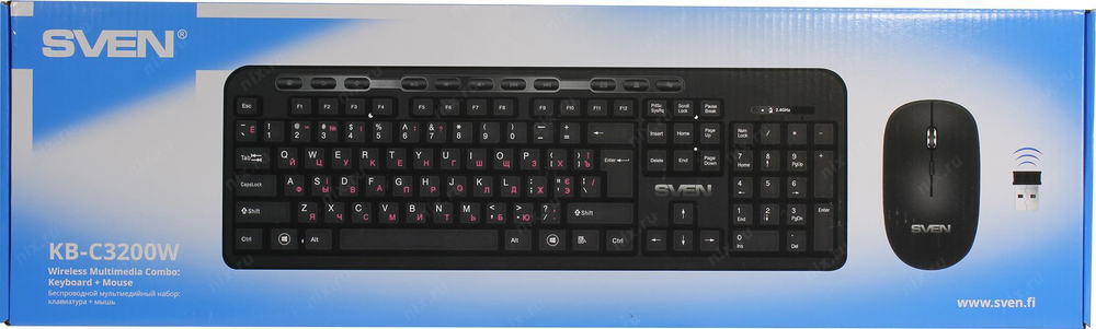 SVEN KB-C3200W &lt;Black&gt; (Кл-ра, М/Мед, USB, FM+Мышь 4кн,  Roll,  FM)