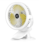 Вентилятор аккумулят. + светильник NGY F006 на прищепке