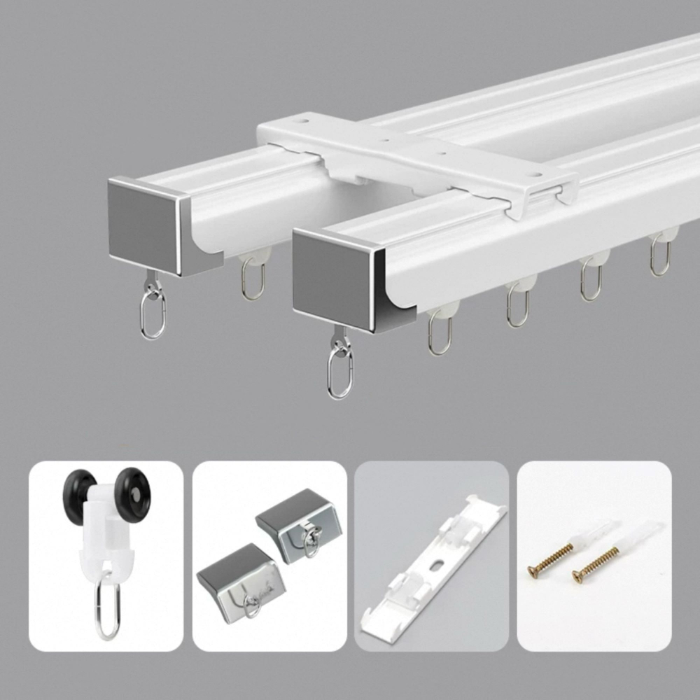 Карниз для штор, алюминиевый, потолочный и настенный монтаж