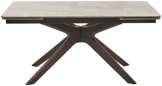 Стол EDER 160 GLOSS AMBER JADE SOLID CERAMIC / Орех