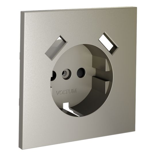 Накладка для розетки с заземлением и защитными шторками, с USB A+A, S70 (шелк)