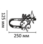 Держатель-захват для штор Ампир Купидон, цвет латунь античная