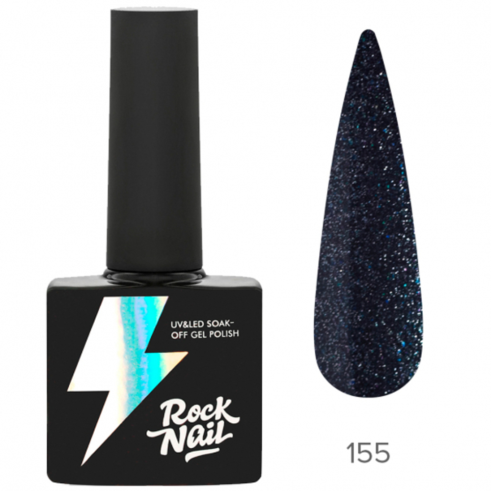 Гель-лак RockNail Basic 155 Sparkly Graphite