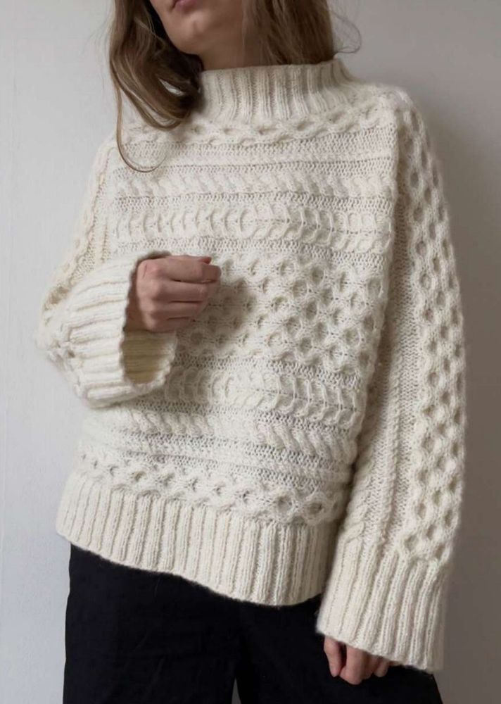 Описание по вязанию свитера спицами "Aran" Описание по вязанию свитера спицами "Aran"