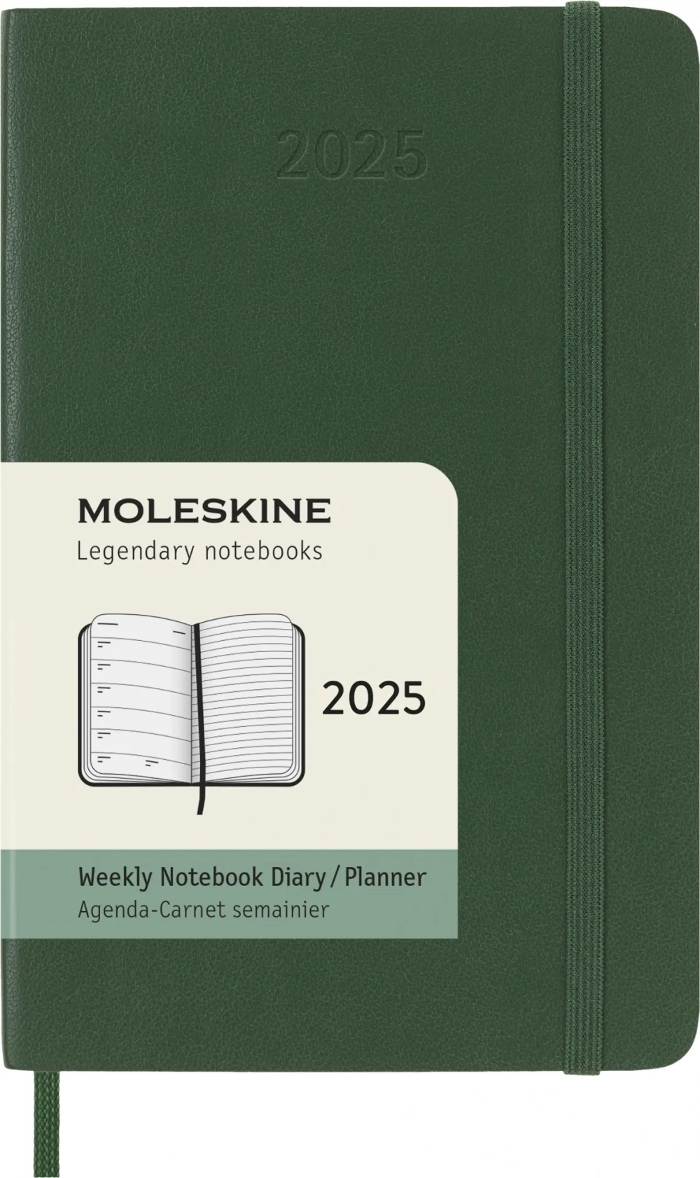 Еженедельник на 2025 год Moleskine Classic Soft (DSK1512WN2) 9х14см мягкая обложка зеленый