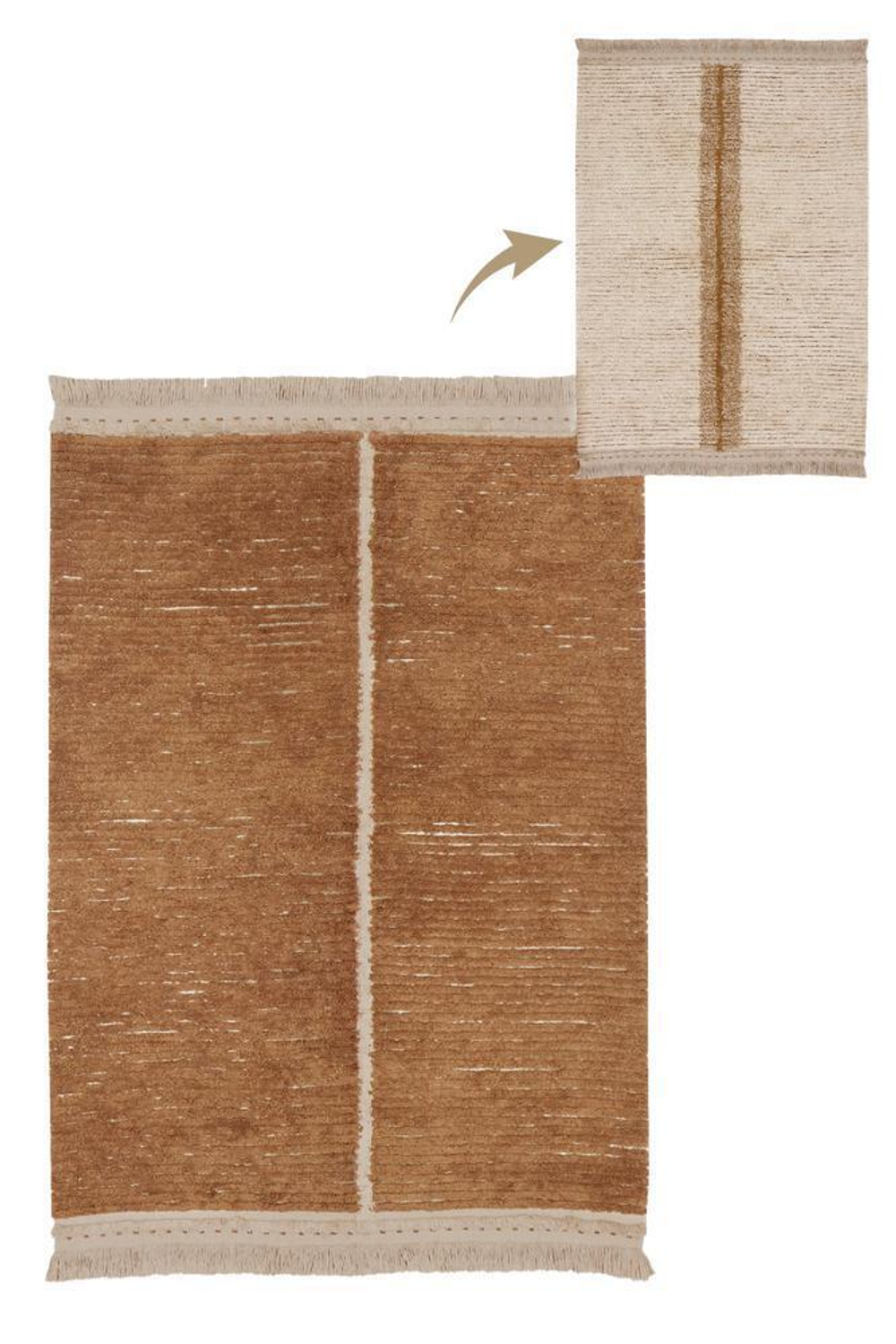 Двусторонний стираемый ковер Lorena Canals Duetto Toffee M (140 x 200 см)