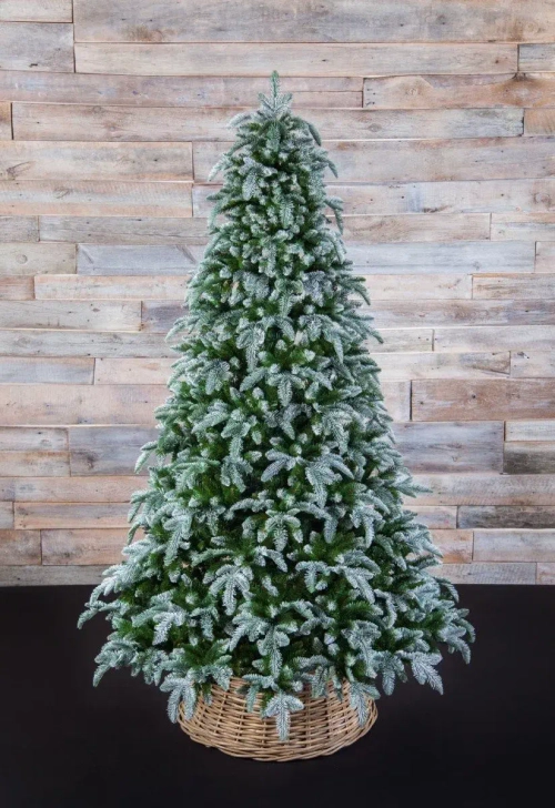 Елка Нормандия пушистая заснеженная 215 см., литая хвоя+пвх, Triumph Tree (73532)