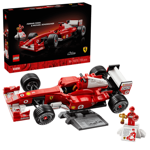 Конструктор LEGO Icons 11375 Ferrari F2004 & Michael Schumacher