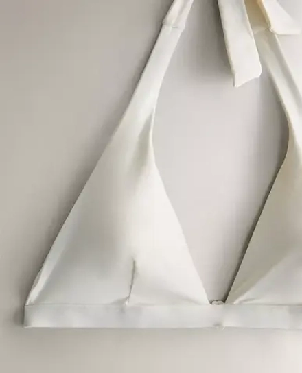 ZARA HOME ТОП БИКИНИ С ТРЕУГОЛЬНЫМИ ЧАШКАМИ, ЭКРЮ