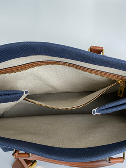 Сумка Celine Calfskin Horizontal Cabas Navy Tan