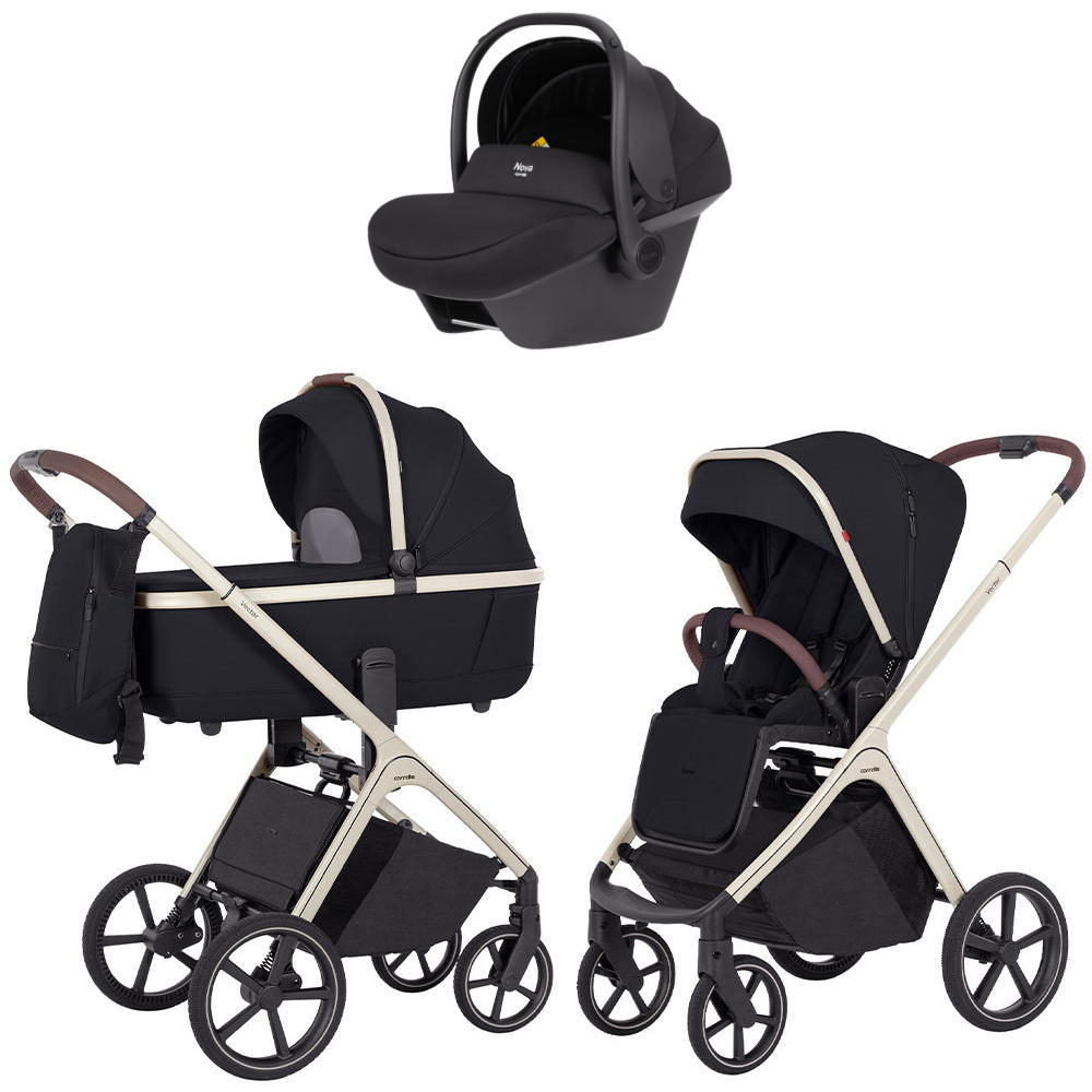 Коляска Carrello Vector CRL-6550 Nova DK791 Black Line 3 в 1 Pearl Black
