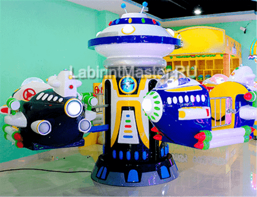 Электрическая Аттракцион карусель «Космическое путешествие», 3,5×3,5×2,6 м